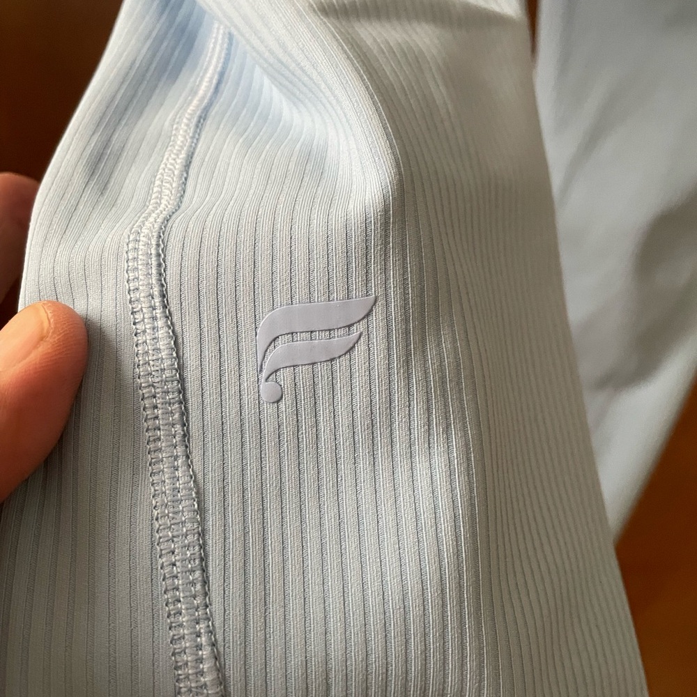 Light Blue Ribbed Leggings by Fabletics - Picture 4 of 4